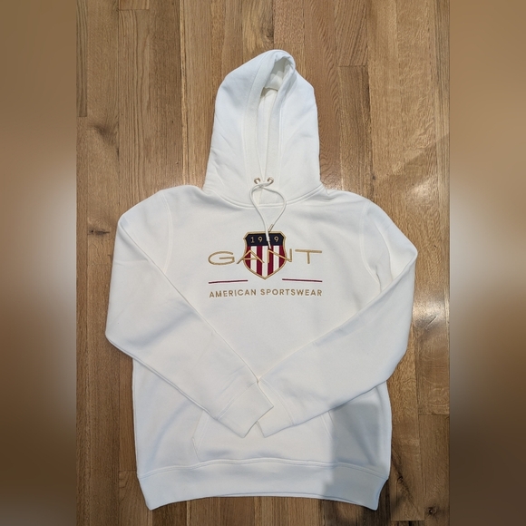 Gant Men's new pullover hoodie, size XXL (xl), color white - Picture 9 of 10